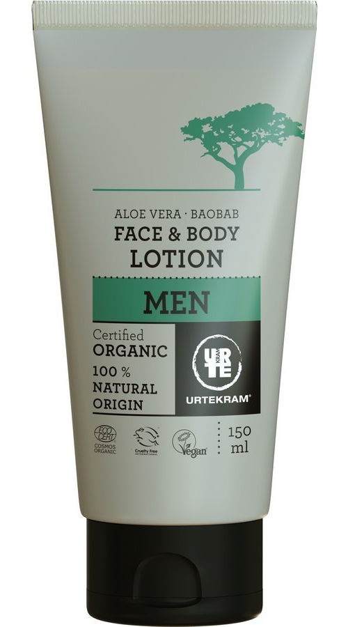 Urtekram Men Aloe Vera Baobab Face & Body Lotion