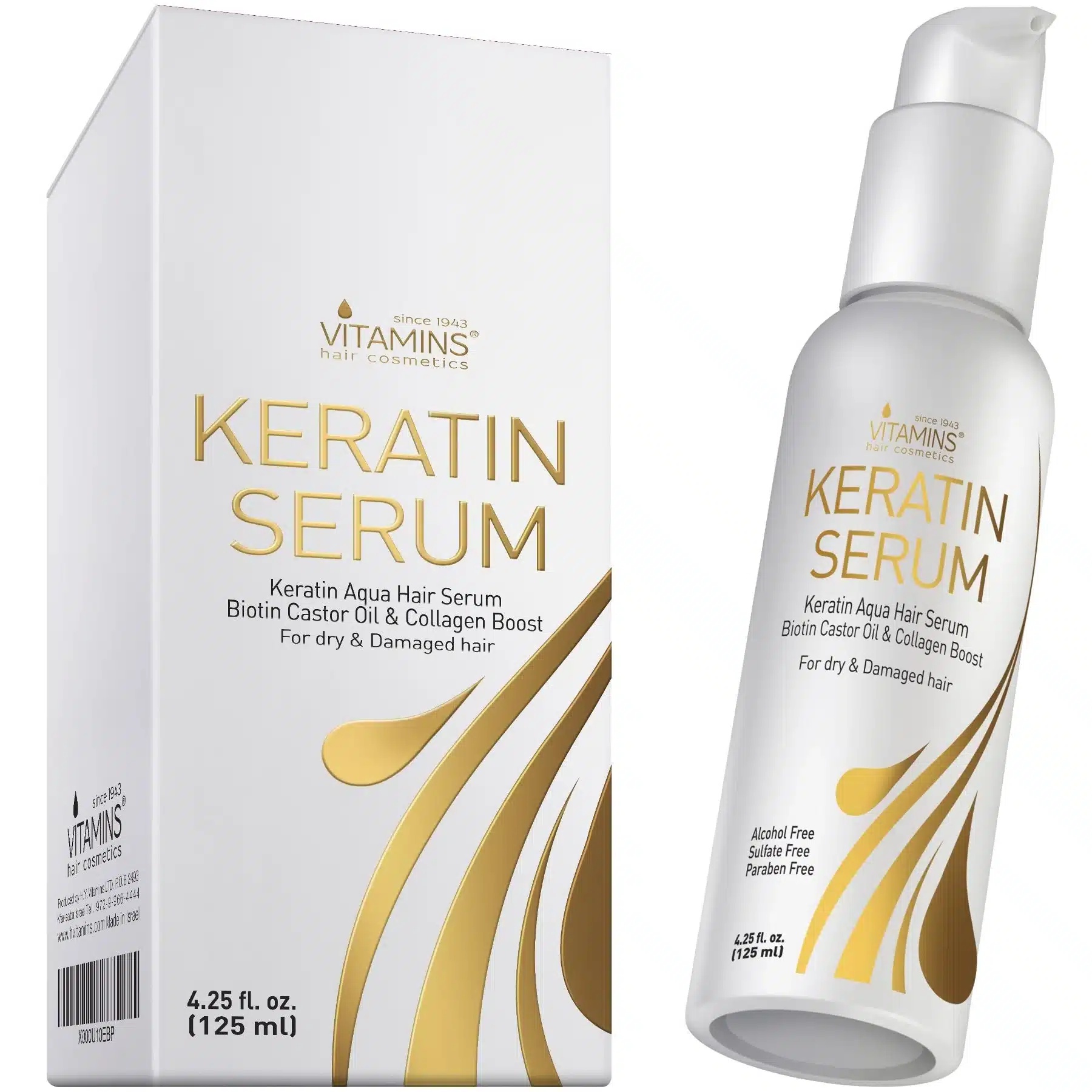 VITAMINS hair cosmetics Keratin Hair Serum For Frizzy And Damaged Hair