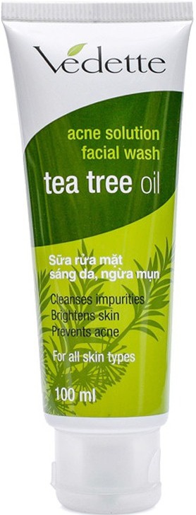 Vedette Acne Solutions Facial Wash Tea Tree Oil