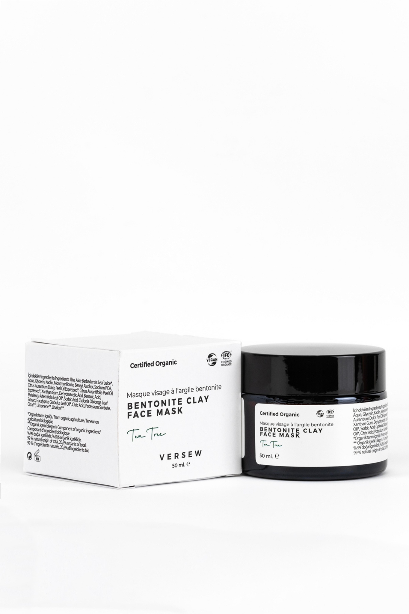 Versew Organik Bentonite Cilt Tonu Eşitleyici Kil Maskesi