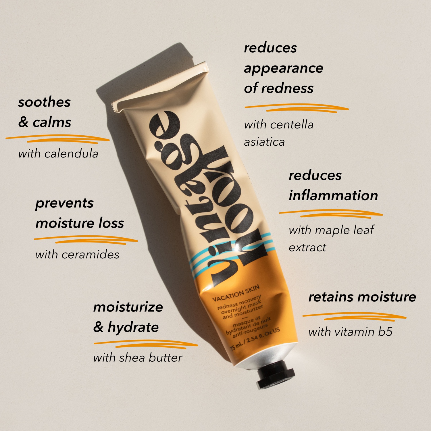 Vintage Noon Vacation Skin Redness Recovery Overnight Mask And Moisturizer