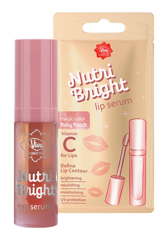 Viva Cosmetics Nutri Bright Lip Serum Magic Color Baby Peach