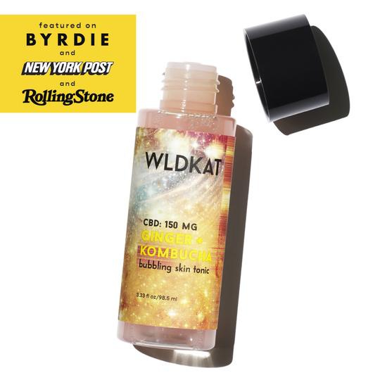 WLDKAT Cbd 150Mg Ginger + Kombucha Bubbling Skin Tonic