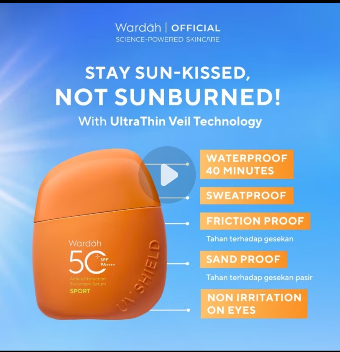 Wardah (2025) Active Protection Sunscreen Serum SPF50+ PA++++