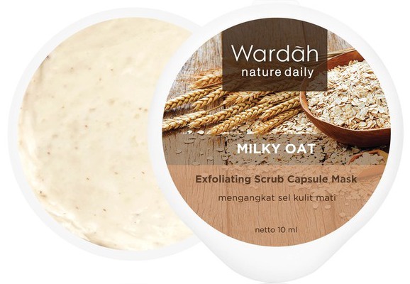 Wardah Milky Oat Exfoliating Scrub Capsule Mask