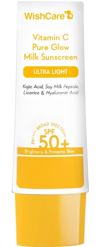 WishCare 2% Vitamin C Pure Glow Milk Sunscreen | SPF 50 PA++++