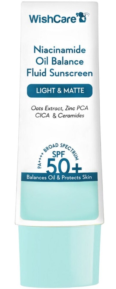 WishCare 5% Niacinamide Oil Balance Fluid Sunscreen | SPF50 Pa++++