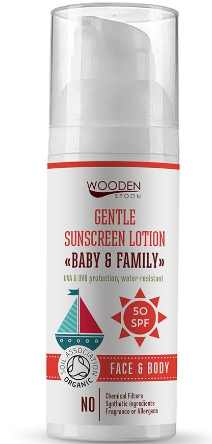 Wooden Spoon Sunscreen Lotion Baby & Family SPF 50