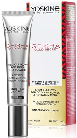 YOSKINE Geisha Gold Secret, Undereye Oil Cream Formulated With Matcha Tea