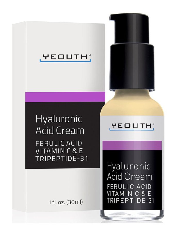 Yeouth Hyaluronic Acid Cream With Vitamin C, Vitamin E, Ferulic Acid, Tripeptide 31
