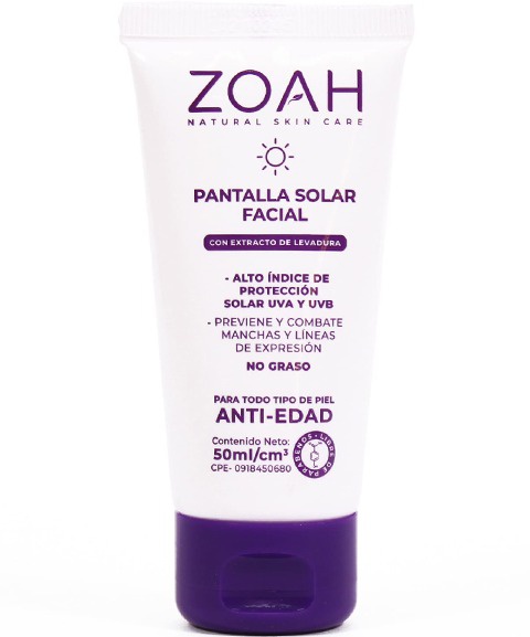 ZOAH Pantalla Solar Facial