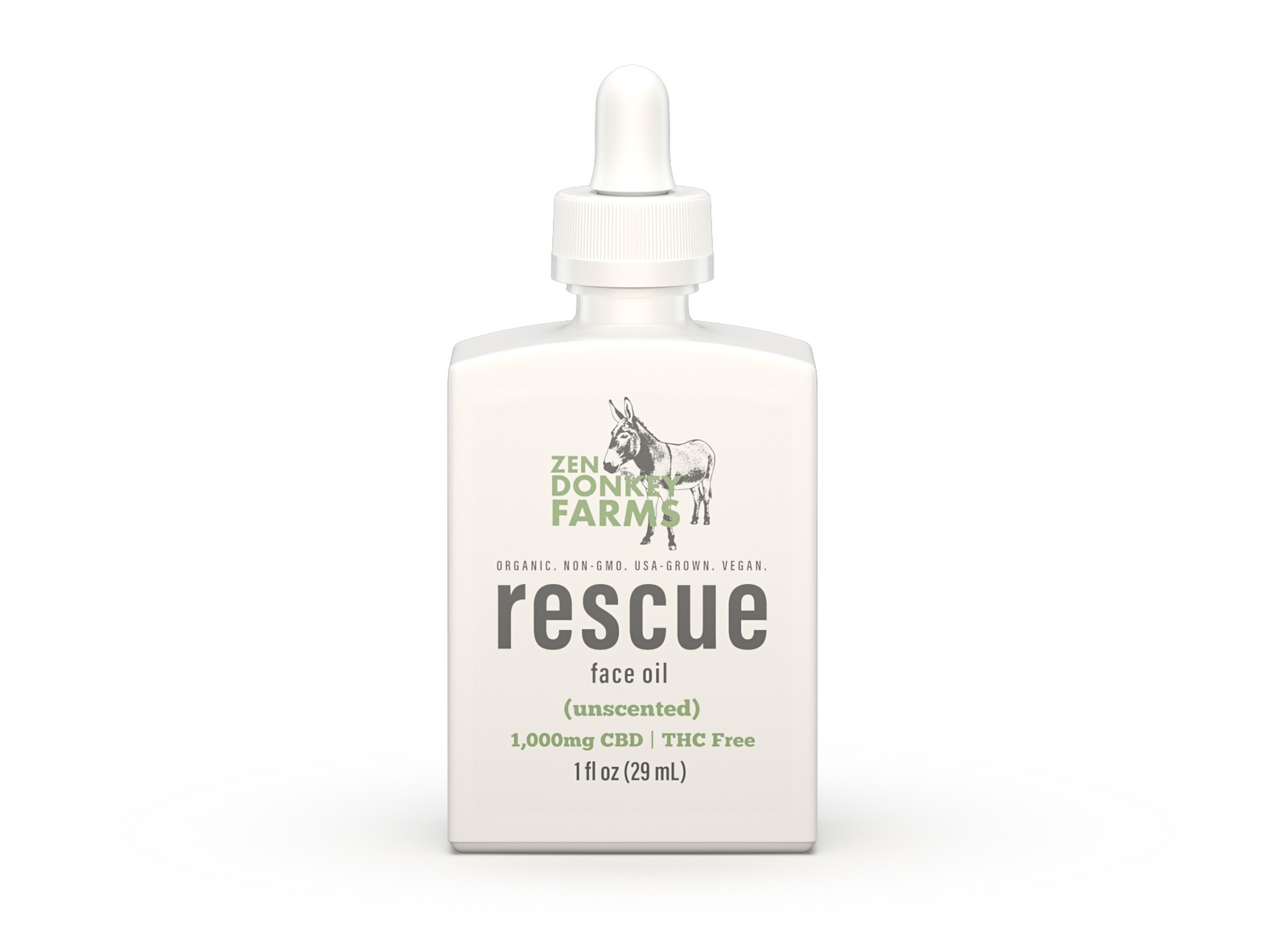 Zen Donkey Wellness Rescue Face Oil (1,000mg CBD, Unscented)