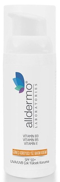 alldermo Güneş Koruyucu Yüz Bakım Kremi SPF 50+