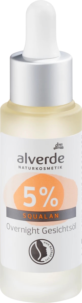 alverde 5% Squalan Overnight Gesichtsöl