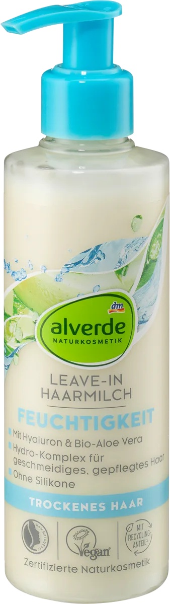 alverde Feuchtigkeit Aloe Vera & Hyaluron Leave-In Haarmilch
