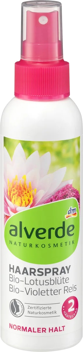 alverde Haarspray Bio-Lotusblüte Bio-Violetter Reis