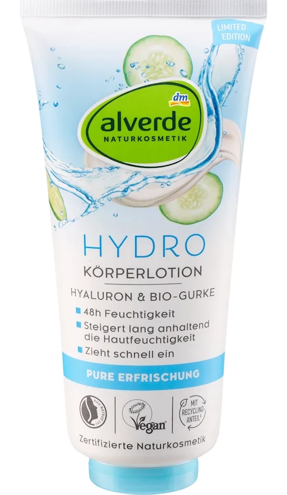 alverde Hydro Body Lotion With Hyaluron & Organic Cucumber