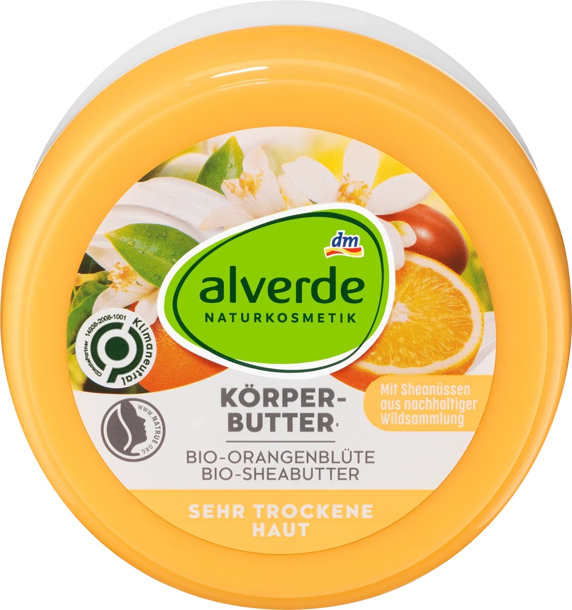 alverde Körperbutter Bio-Orangenblüte Bio-Sheabutter