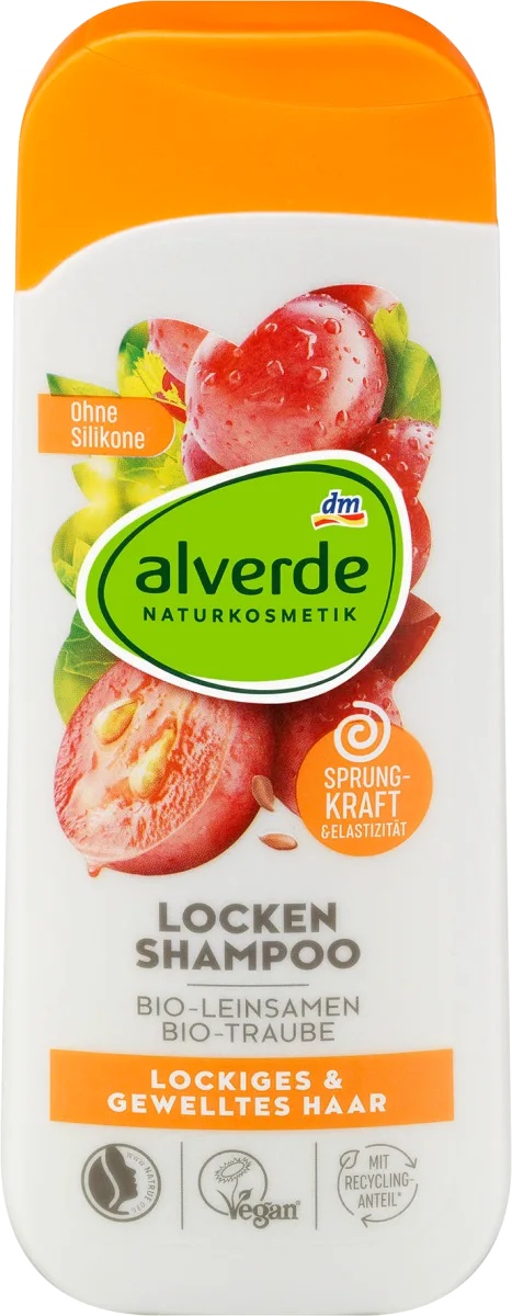 alverde Locken Shampoo Bio-Leinsamen Bio-Traube
