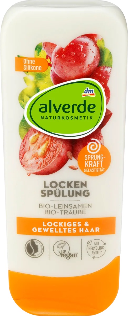 alverde Locken Spülung Bio-Leinsamen Bio-Traube