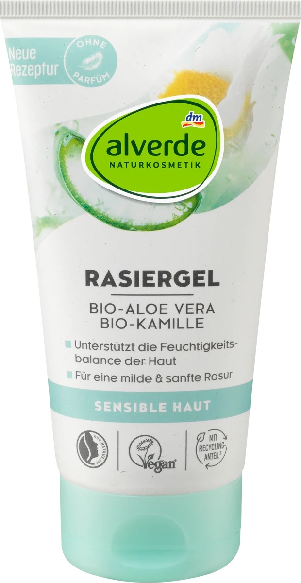 alverde Rasiergel Bio-Aloe Vera Bio-Kamille