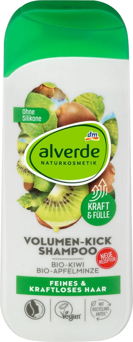 alverde Volumen-Kick Shampoo Bio-Kiwi Bio-Apfelminze
