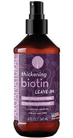 arganatural Hair Leave In Conditioner & Detangler With Thickening Biotin