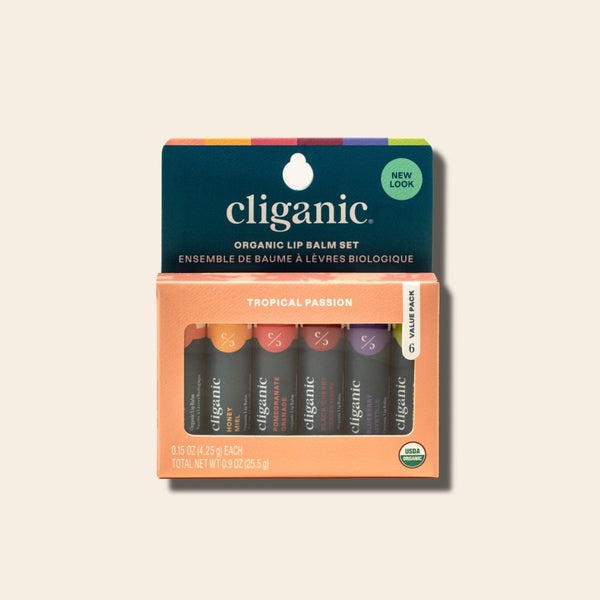 cliganic Organic Lip Balm Set - Tropical Passion