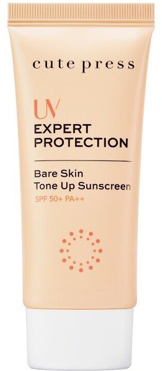 cute press UV Expert Protection Bare Skin Tone Up Sunscreen SPF50+ Pa++