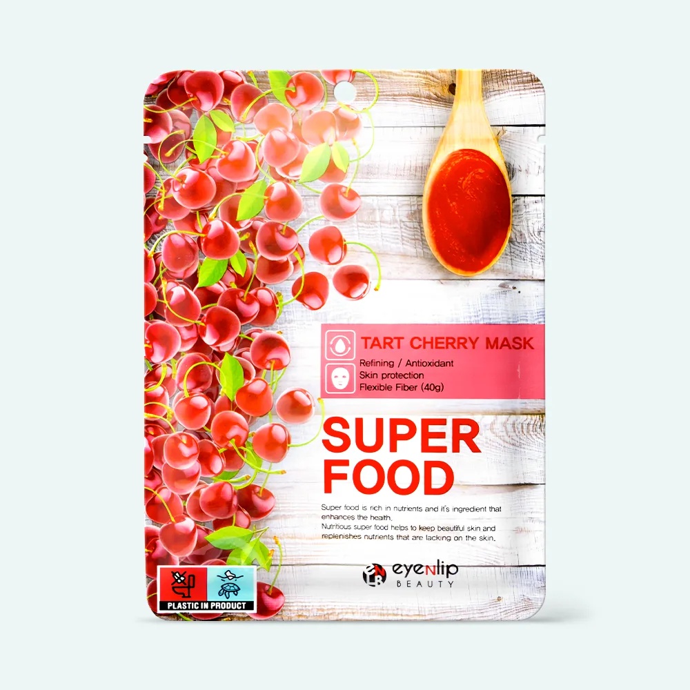 eyeNlip Superfoods Tart Cherry Sheet Mask