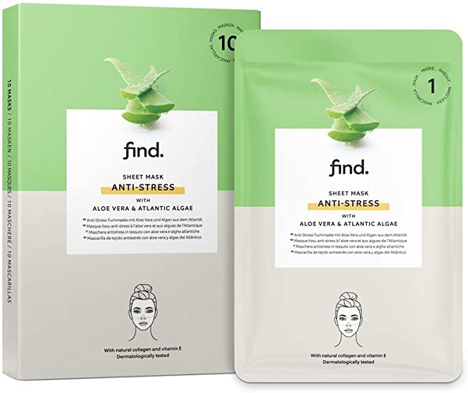 find. Sheet Mask Anti Stress with Aloe Vera and Atlantic Algae