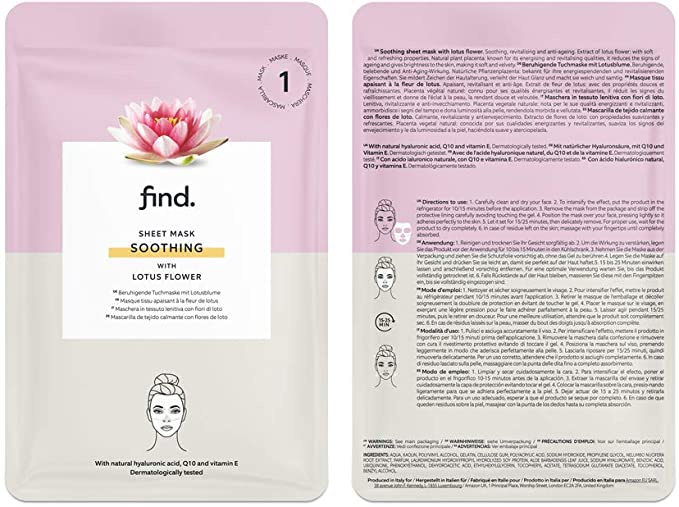 find. Sheet Mask Soothing with Lotus Flower