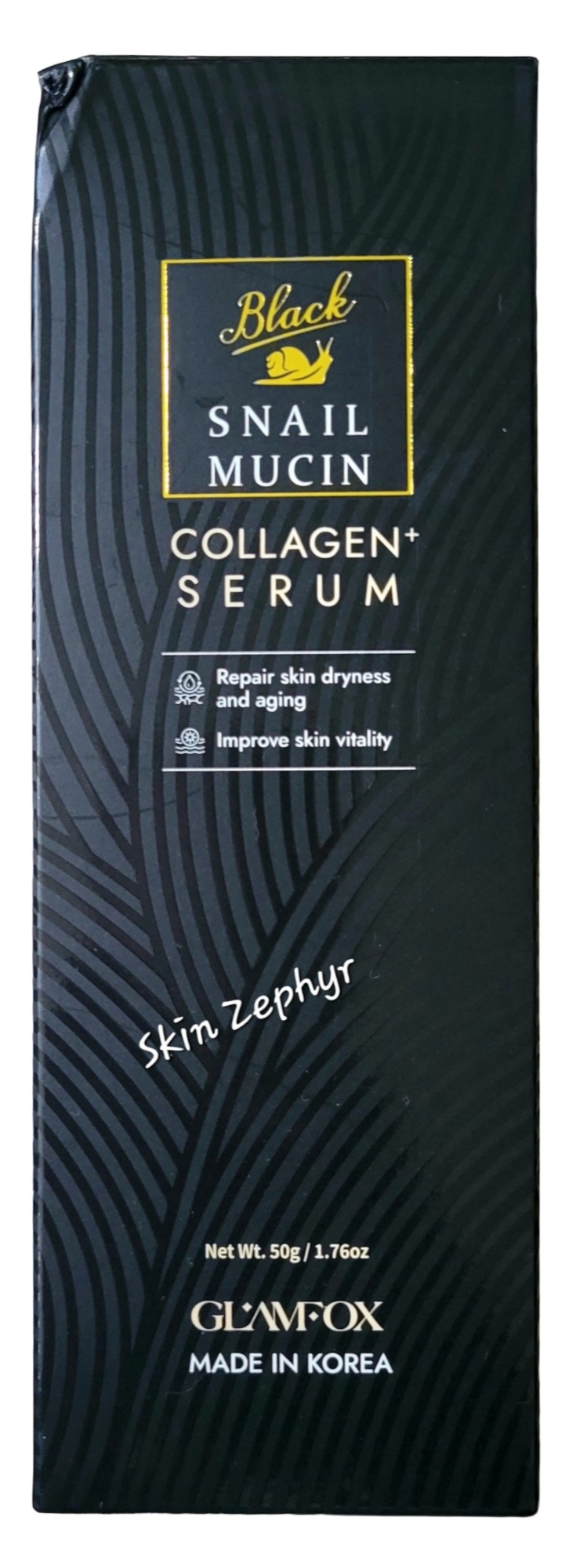 glamfox Black Snail Mucin Collagen Serum