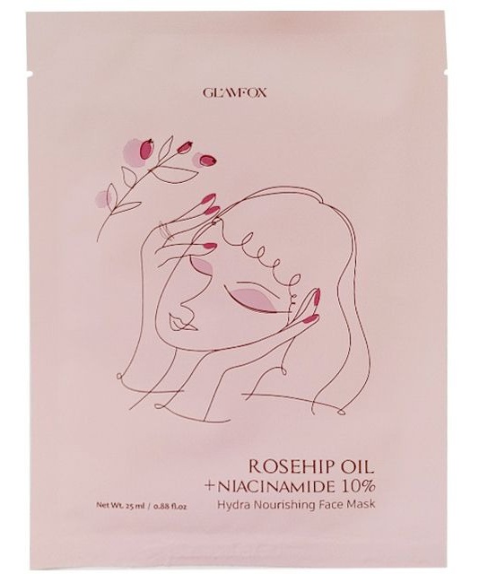 glamfox Rosehip Oil + Niacmide 10% Hydra Nourishing Face Mask