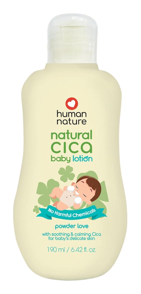 human nature Natural Cica Baby Lotion Powder Love