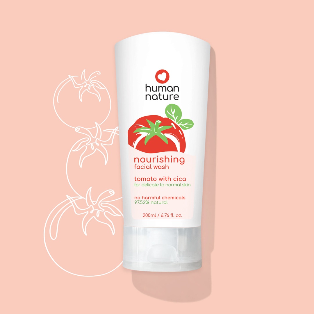 human nature Nourishing Facial Wash Tomato With Cica