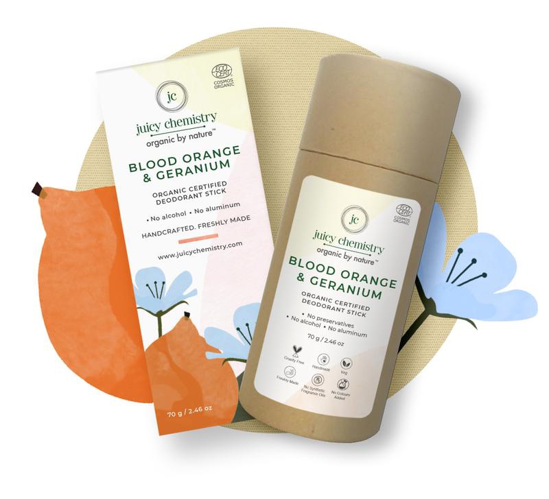 juicy chemistry Blood Orange & Geranium Deodorant Stick