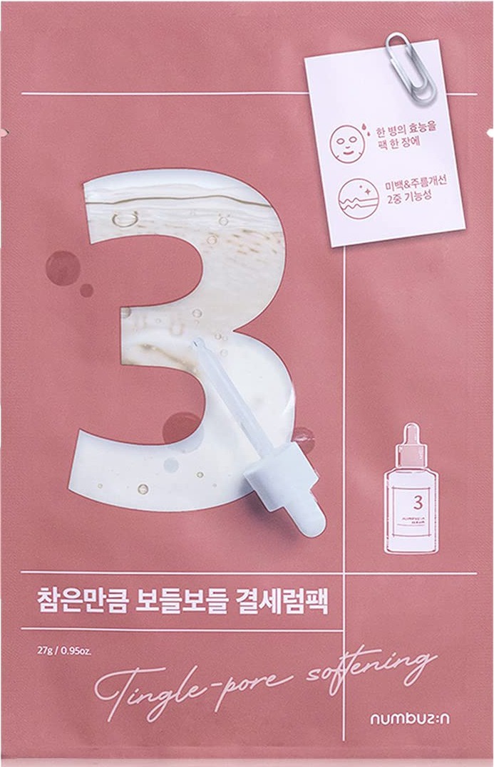 numbuzin No. 3 Tingle Pore Softening Mask Sheet