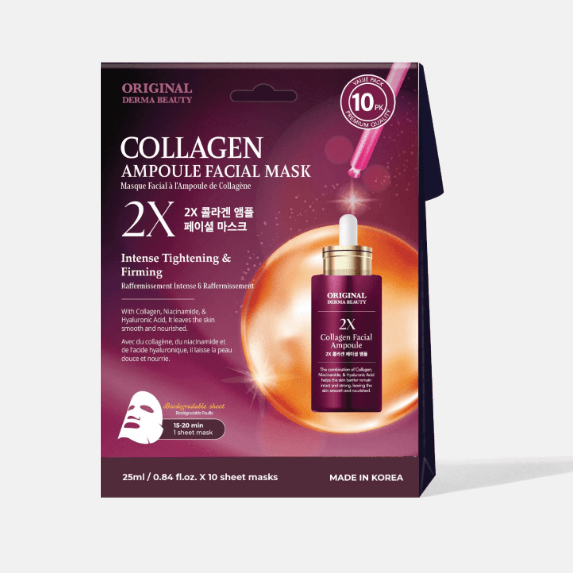 original derma beauty Collagen Ampoule Facial Mask