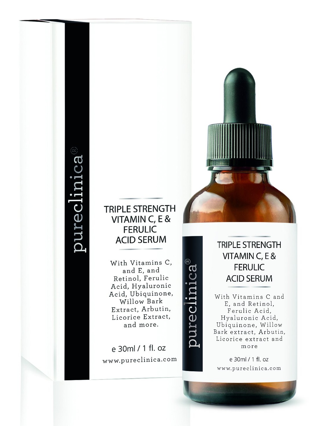 pureclinica Triple Strength Vitamin C, E & Ferulic Acid Serum (W/Retinol & Hyaluronic Acid)