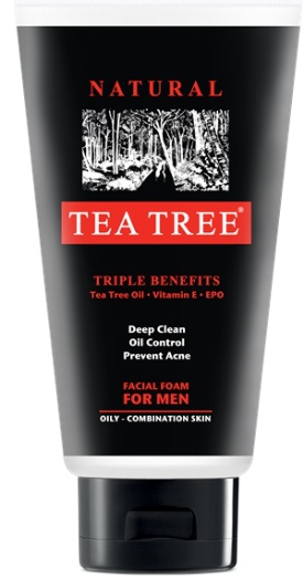 snakebrand Natural Tea Tree Triple Benefit Facial Foam For Men
