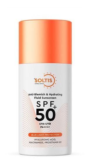 soltis Leke Karşıtı Ve Nemlendirici Günlük Fluid Güneş Koruyucu Krem SPF50+ Pa++++