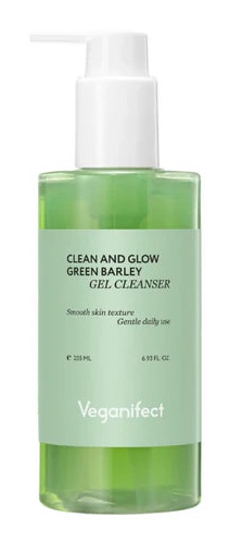 veganifect. Clean And Glow Green Barley Gel Cleanser