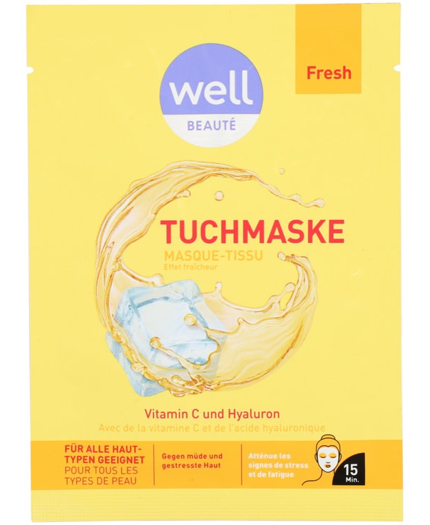 well beauté Tuchmaske Vitamin C Und Hyaluron